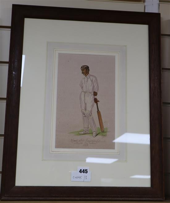 English School, watercolour, Study of Ranjit Sinhjt 1897, 26 x 16cm